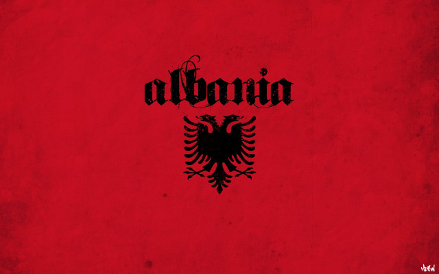 Red background black eagle alborn free wallpaper - medium preview image