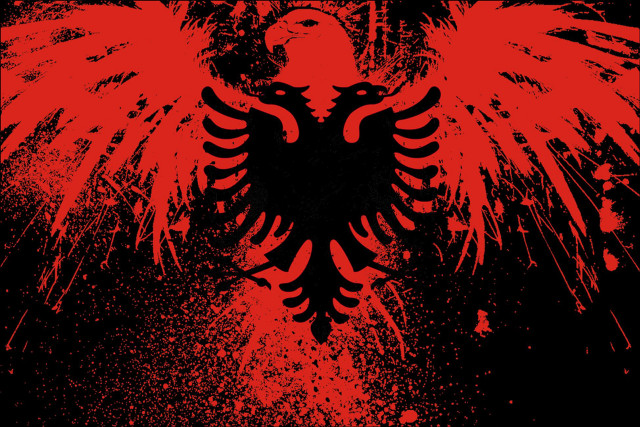 Red black bird silhouette fire free wallpaper - medium preview image