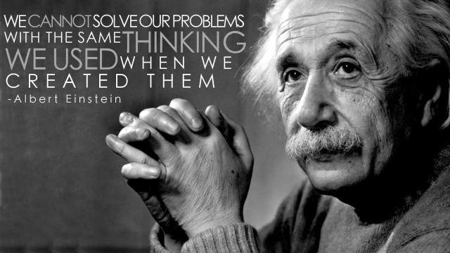 Albert einstein science problem quote free wallpaper - medium preview image