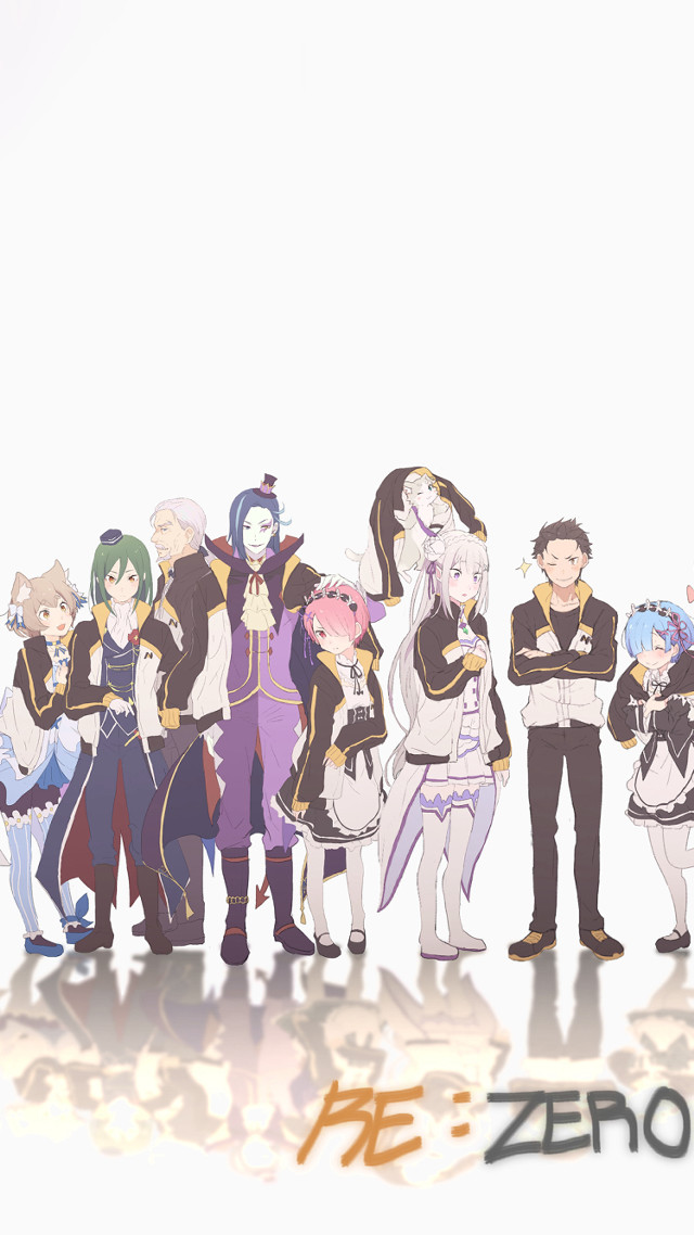 Anime characters group white background #37 free wallpaper - medium preview image