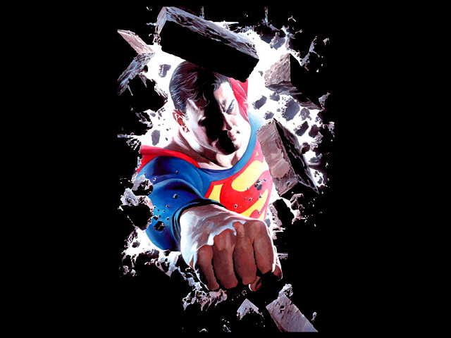 Heroic man blood splash broken free wallpaper - medium preview image
