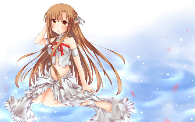 Anime girl long hair sword #2 free wallpaper - medium preview image