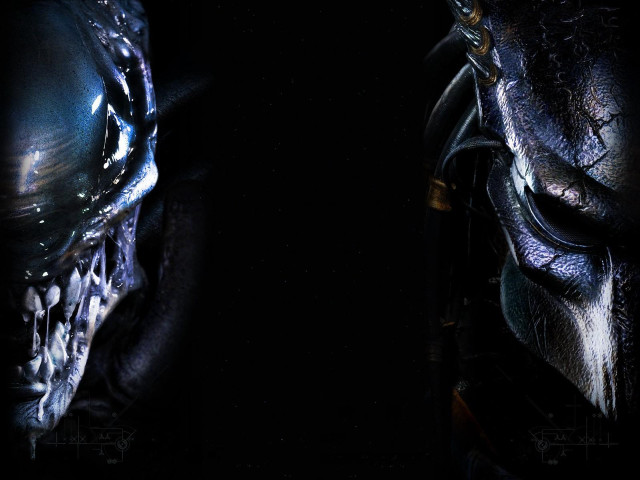 Alien face closeup black background free wallpaper - medium preview image