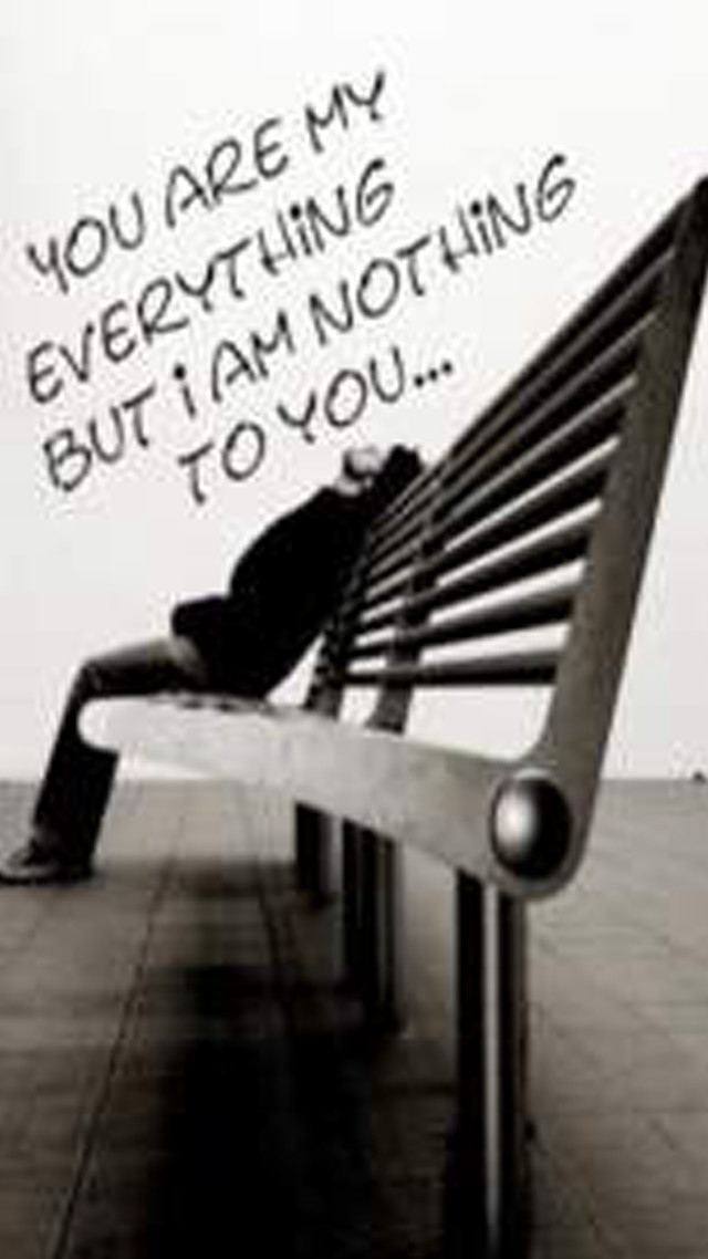 Man sitting bench message written free wallpaper - medium preview image