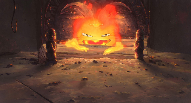 Fire face fireplace room flames free wallpaper - medium preview image