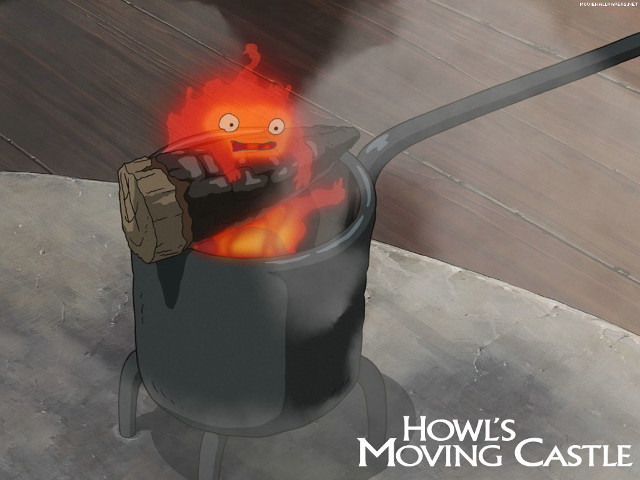Cartoon character stirring pot fire free wallpaper - medium preview image