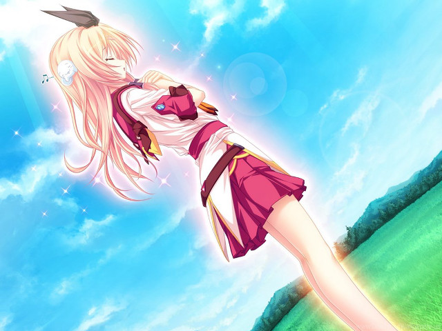 Girl short skirt white shirt #2 free wallpaper - medium preview image