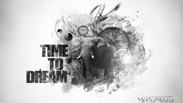 Elephant clock time to dream free wallpaper - medium preview image