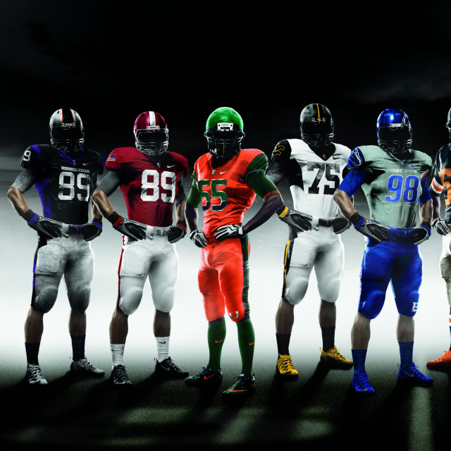 Football players standing line helmets #2 free wallpaper - medium preview image