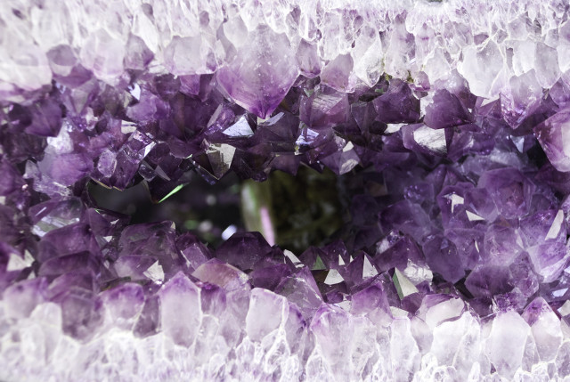 Purple crystals close up blurry free wallpaper - medium preview image