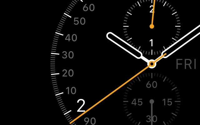 Clock closeup black background yellow free wallpaper - medium preview image