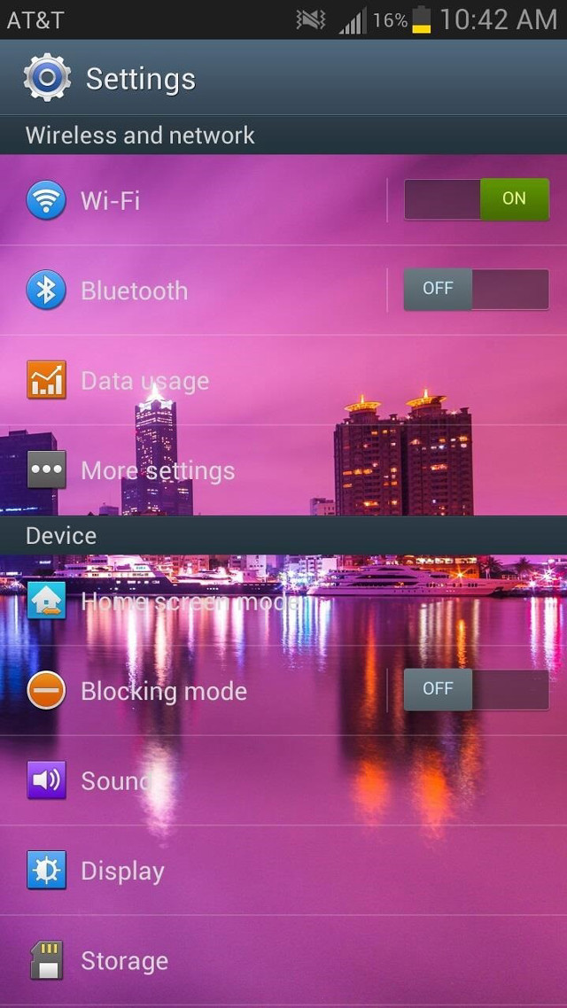 Purple cityscape digital elements screen free wallpaper - medium preview image