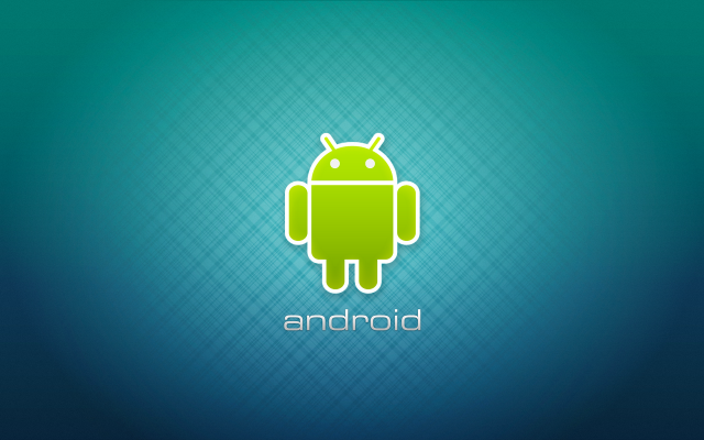 Android logo green blue outline free wallpaper - medium preview image
