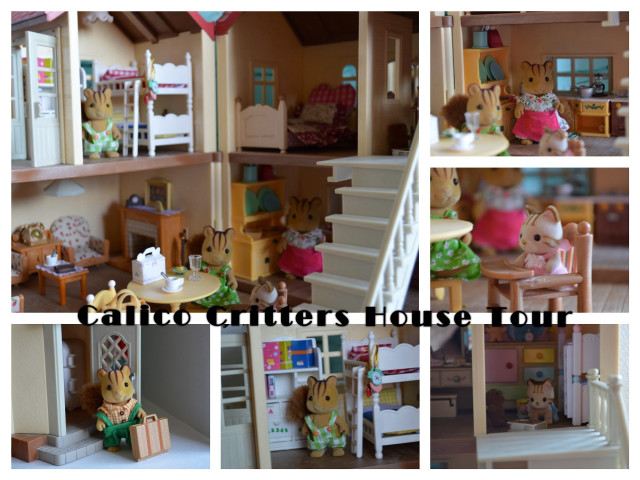 Dollhouse collage furniture staircase doll free wallpaper - medium preview image