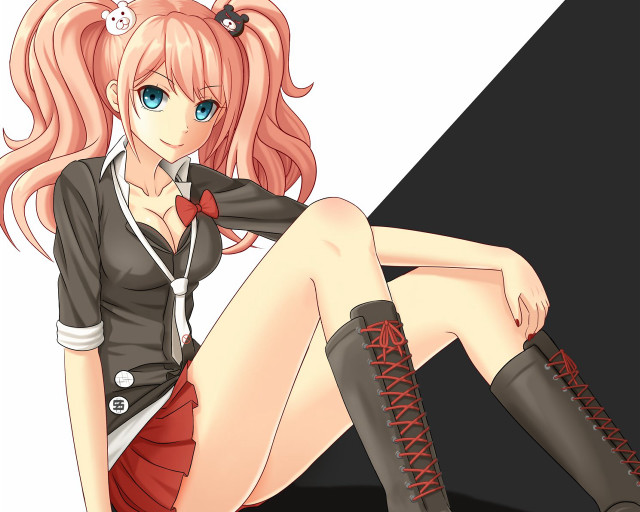 Pink haired woman blue eyes #2 free wallpaper - medium preview image