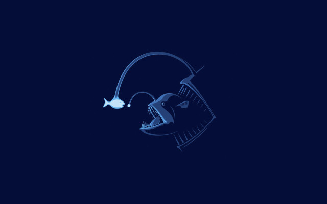 Fish swimming water night light free wallpaper - medium preview image