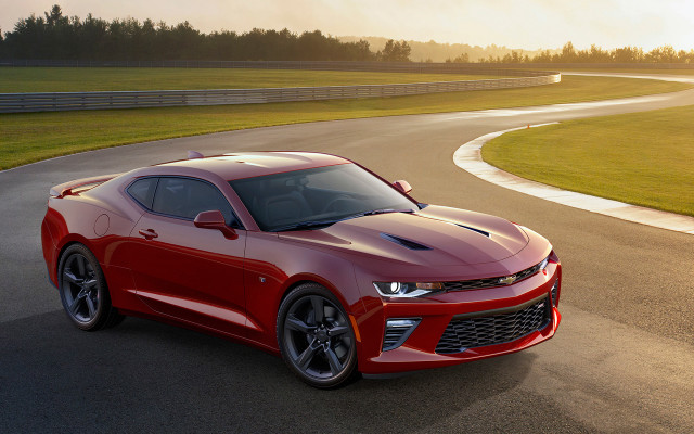 Red chevrolet camaro race track #2 free wallpaper - medium preview image