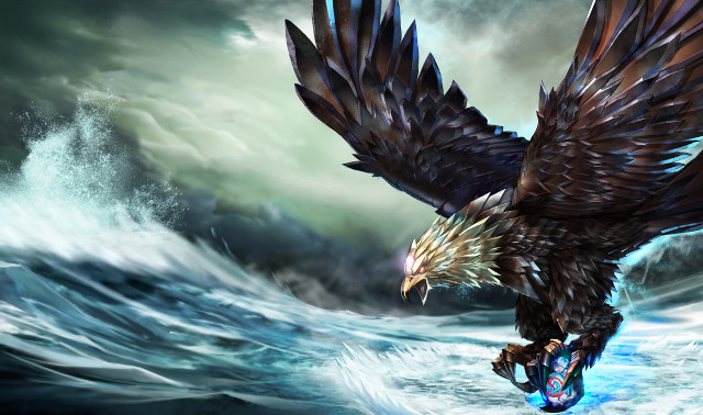 Large bird flying water bird free wallpaper - medium preview image