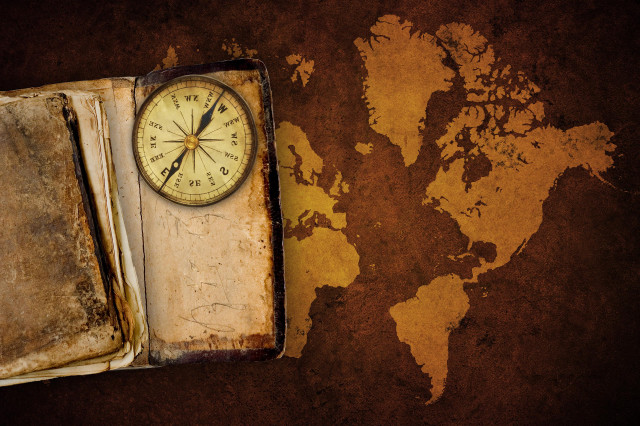 Book clock map world matte free wallpaper - medium preview image