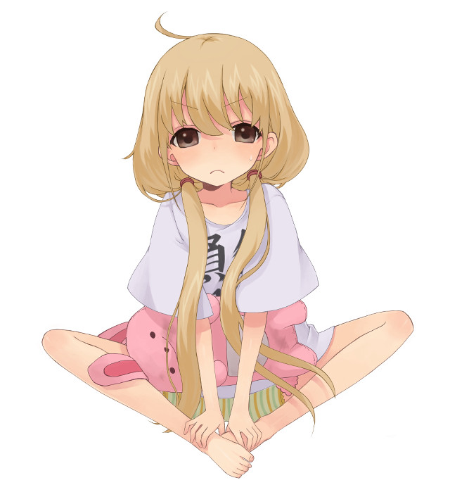 Girl sitting floor blonde hair free wallpaper - medium preview image