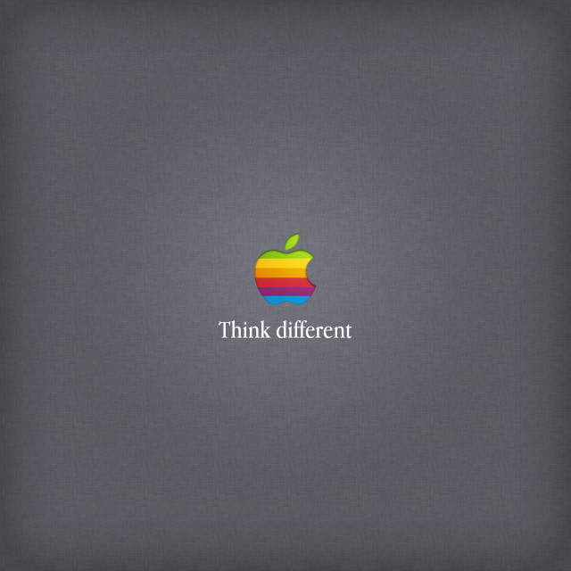 Apple logo think different side free wallpaper - medium preview image