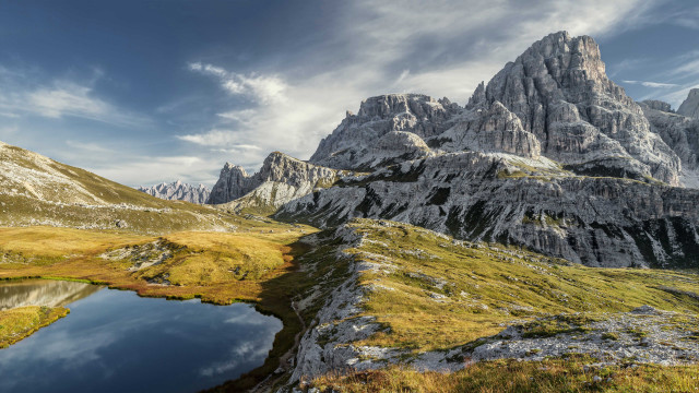 Mountain range lake clouds sky #7 free wallpaper - medium preview image
