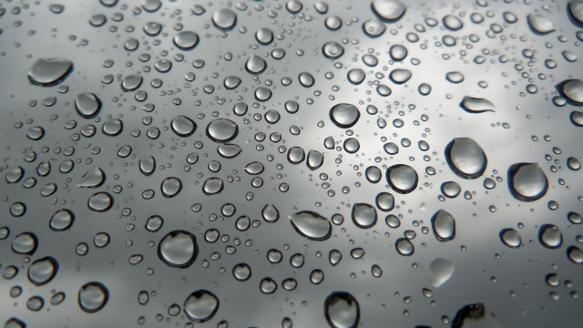Water droplets window pane cloudy free wallpaper - medium preview image