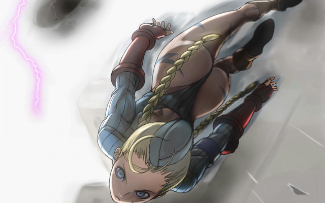 Woman bikini falling ledged lightning free wallpaper - medium preview image