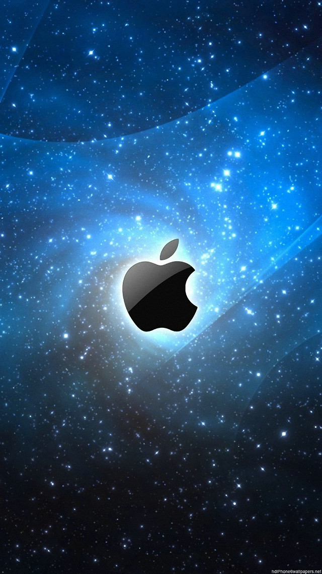 Apple logo blue background stars #4 free wallpaper - medium preview image