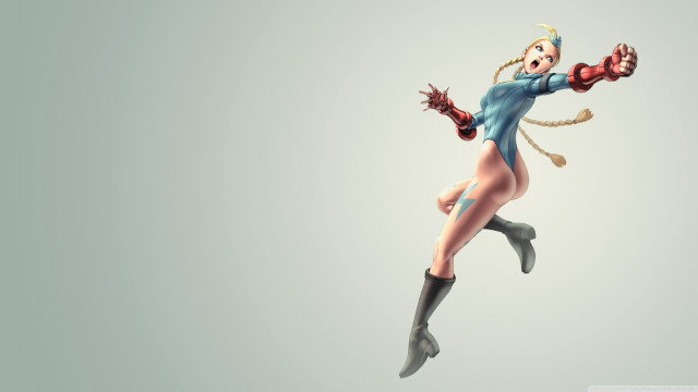 Flying woman blue suit anime free wallpaper - medium preview image