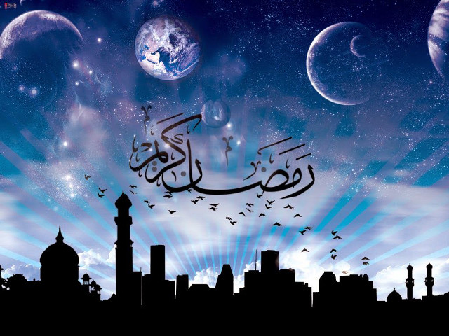 City skyline crescent moon birds free wallpaper - medium preview image
