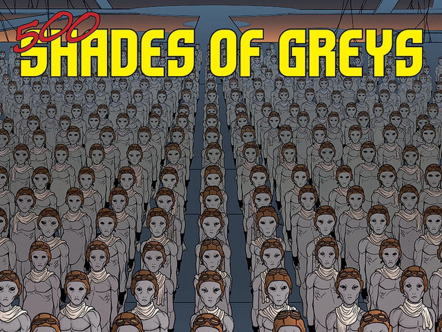 Shades greys crowd yellow red free wallpaper - medium preview image