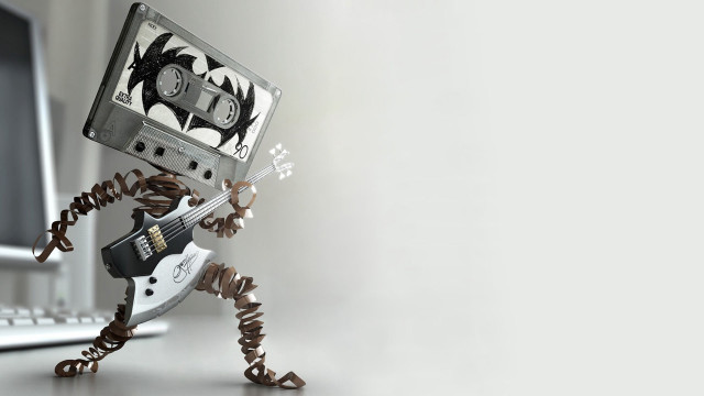 Small robot guitar computer monitor free wallpaper - medium preview image