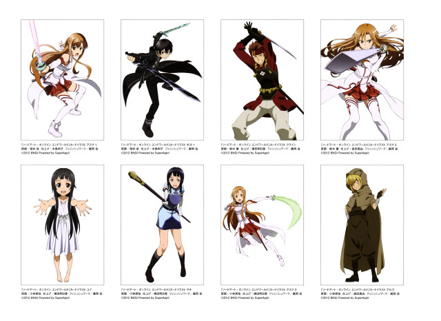 Anime characters poses hair colors free wallpaper - medium preview image