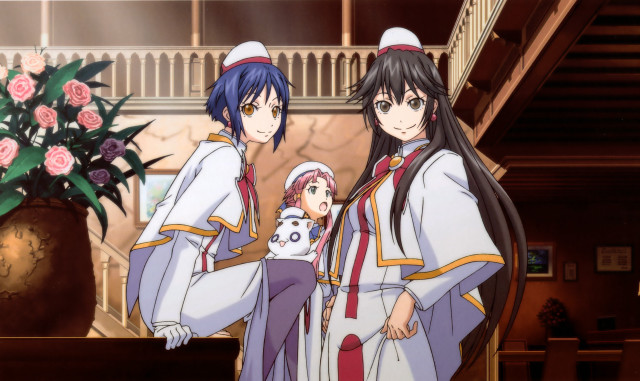 Anime characters room flowers vase free wallpaper - medium preview image