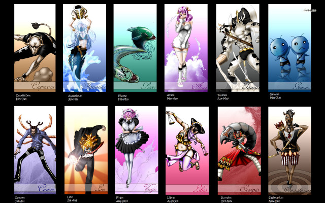 Anime character poses expressions series free wallpaper - medium preview image