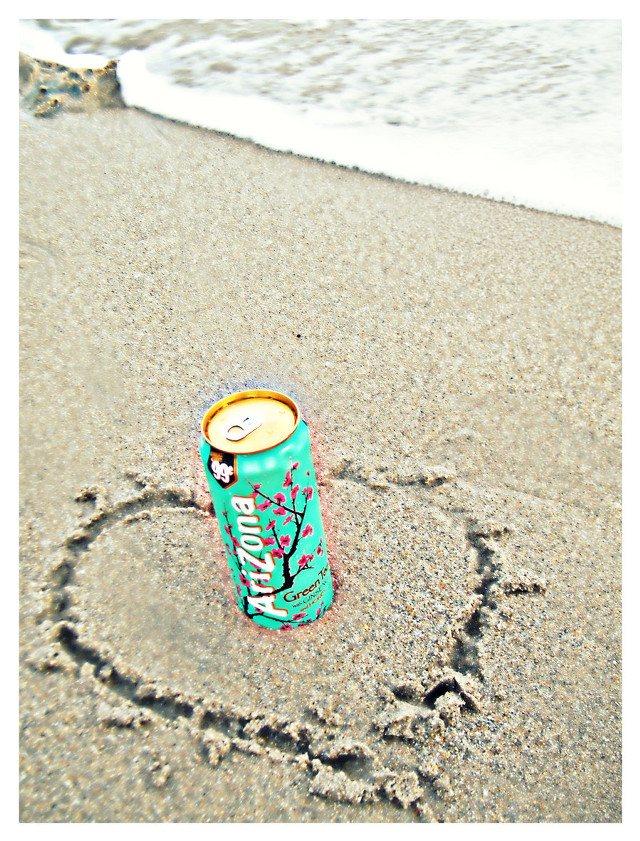 Soda beach ocean heart sand free wallpaper - medium preview image