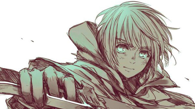 Person sword hood drawing art free wallpaper - medium preview image