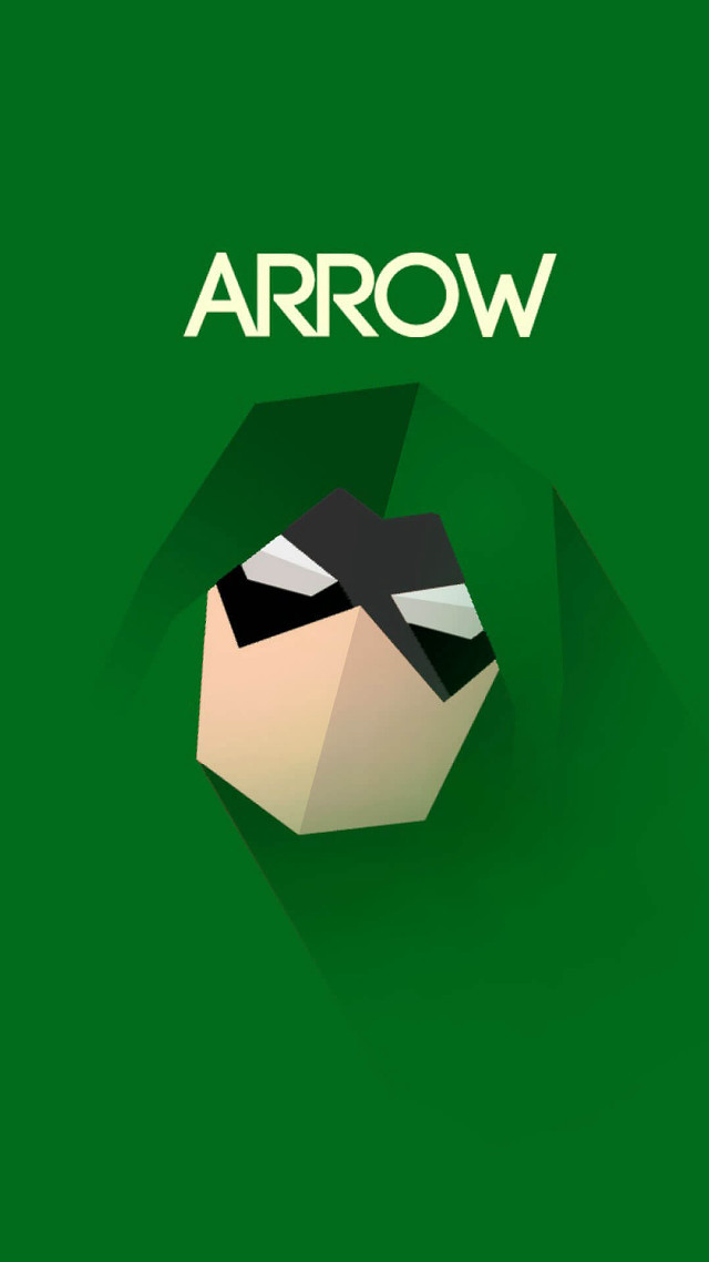 Green poster man mask arrow free wallpaper - medium preview image