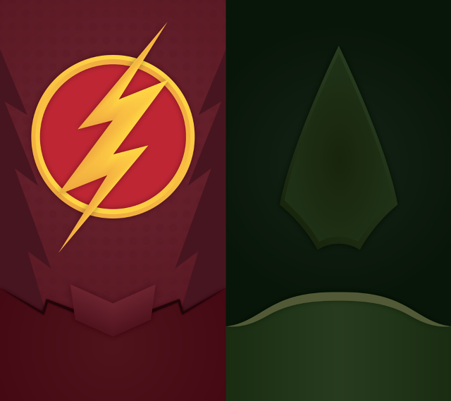 Flash logo green arrow colors free wallpaper - medium preview image