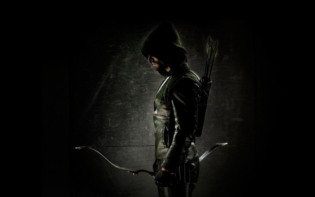 Man black outfit bow arrow free wallpaper - medium preview image