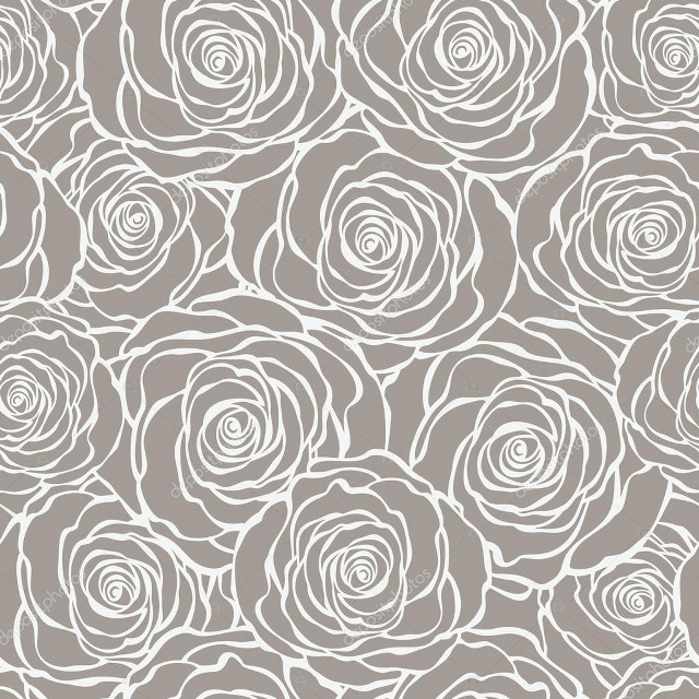 Gray white rose pattern tattoo free wallpaper - medium preview image