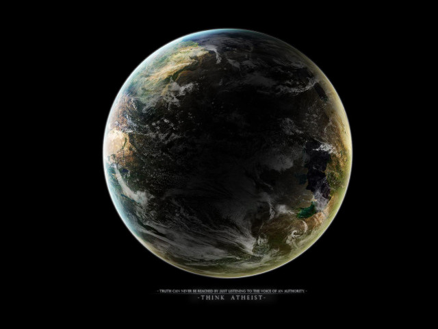 Earth space black white green free wallpaper - medium preview image