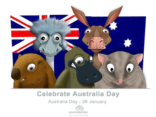 Animals flag celebrate australia day free wallpaper - medium preview image