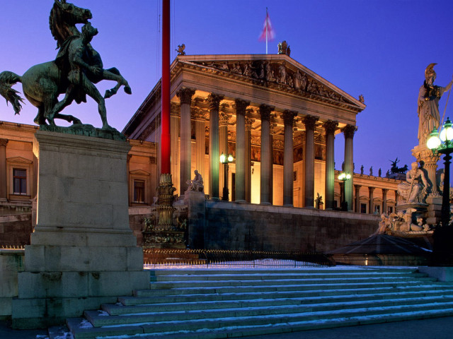 Statue man horse building columns #2 free wallpaper - medium preview image