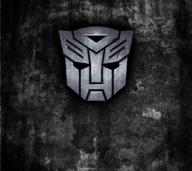 Black white robot logo grungy #2 free wallpaper - medium preview image