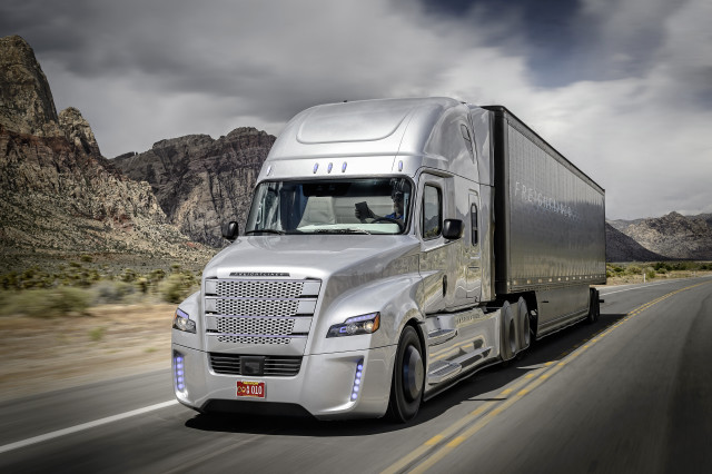 Silver truck desert mountains cloudy free wallpaper - medium preview image