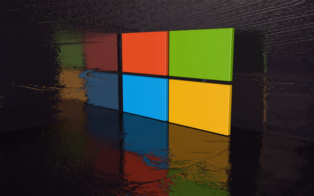 Colorful wall reflection windows logo free wallpaper - medium preview image