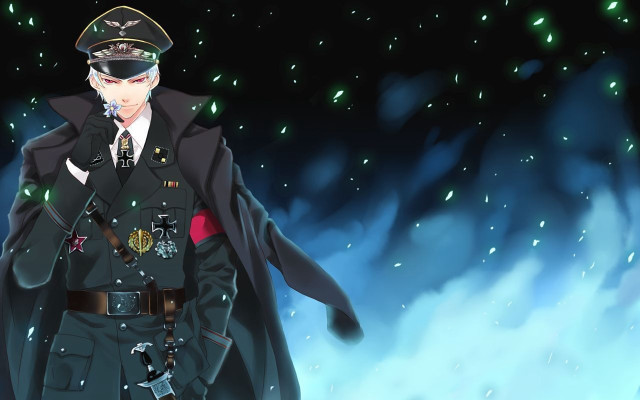 Military uniform man snow night free wallpaper - medium preview image