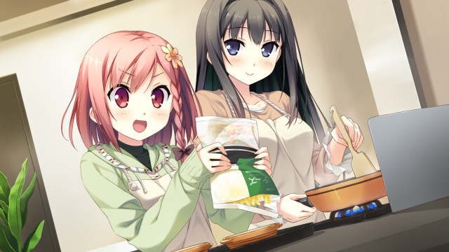 Girls sitting table laptop book free wallpaper - medium preview image